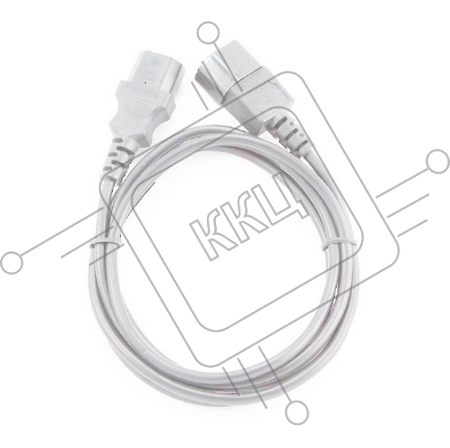 Шнур (кабель питания) Cablexpert ПВС-АП 3*0,75 C13С14, серый, 1,0 м  {150}