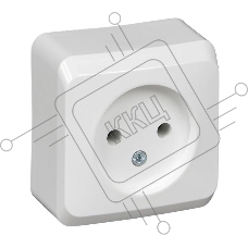 Розетка без заземления без шторок Systeme electric PA16-001B ЭТЮД О/У 16А 250B,  БЕЛЫЙ, Россия