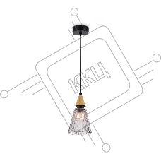 Светильник Ambrella light LH58111 BK/LW/SM черный/светлое дерево/дымчатый E14 max 40W D110*1500