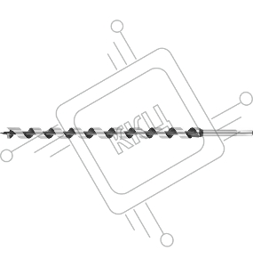 Сверло по дереву, спираль Левиса, HEX хвостовик, URAGAN 29465-450-20, d=20 х 450мм [29465-450-20]