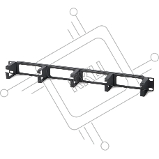 Кабельный организатор Hyperline CM-1U-ML с металлическими кольцами, 19