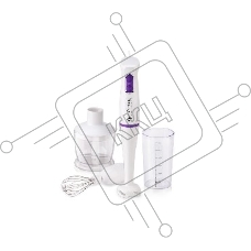 Блендер Centek CT-1318 400Вт, набор: стакан 600мл, чоппер 600 ил, венчик, хром. отделка