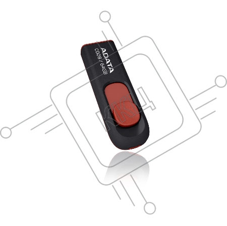 Флэш Диск USB 2.0 ADATA Flash Drive 64Gb С008 Black-Red