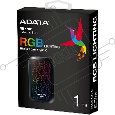 Накопитель SSD A-Data USB-C 1Tb ASE770G-1TU32G2-CBK SE770G 2.5