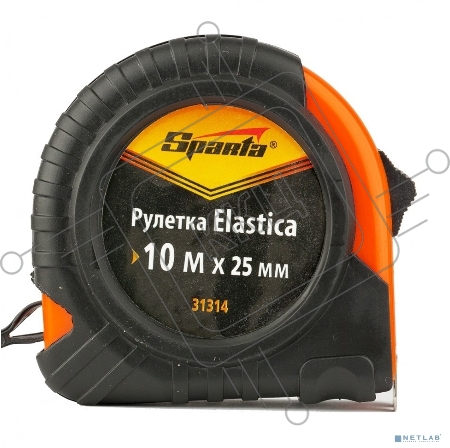 Рулетка SPARTA 31314  elastica 10 мх25мм обрезиненный корпус