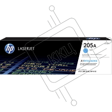 Картридж лазерный HP CF531A (HP 205A) голубой для HP LaserJet M180/M181 900 страниц.