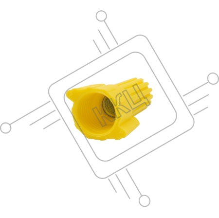 Соединительный изолирующий зажим REXANT с лепестками СИЗ-11 ø 9,8 мм (0,75-6 мм²), желтый (100 шт./уп.)