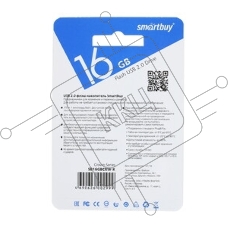 Флешка USB Smartbuy Crown black (SB16GbCRW-K), 16Gb, USB 2.0, R/W 25/15, черный/красный