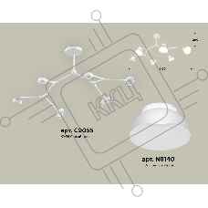 Светильник Ambrella light XB9055100/6 SWH/FR белый песок/белый матовый GX53 (C9055, N8140)