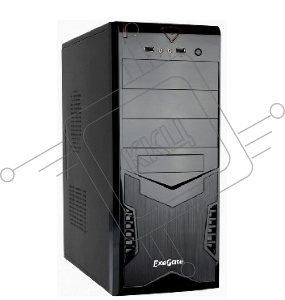 Корпус Miditower Exegate EX261448RUS CP-601 Black, ATX, <CP350W, 80mm>, 2*USB, Audio