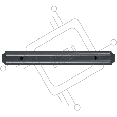 Держатель магнитный для ножей MALLONY MKH-38P, (подупак.10шт)