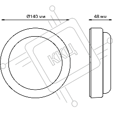 Светильник LED UNIVERSAL IP65 D160*53 12W 980lm 6500K ЖКХ круглый c микр сенсором 1/40 | 126411312-S | Gauss