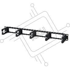 Кабельный организатор Hyperline CM-1U-PL с пластиковыми кольцами, 19