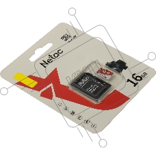 Карта памяти Netac P500 ECO 16GB MicroSDHC C10 up to 80MB/s, retail pack with SD Adapter