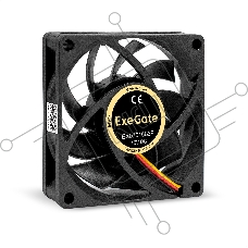 Вентилятор для корпуса ExeGate EX07015B3P черный, 70 мм, 3000 об/мин, 27 дБ, 3 pin