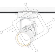 Трековый однофазный светильник со сменной лампой Ambrella light GL5101 WH белый GU10 max 12W
