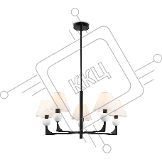 Люстра Ambrella light LH75153/5 BK/FR черный/белый матовый E14*5 max 40W D730*580