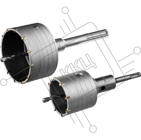 Набор коронок (2шт) ЗУБР 29185-H2-2  по бетону с оснасткой d = 68 100мм кейс профессионал