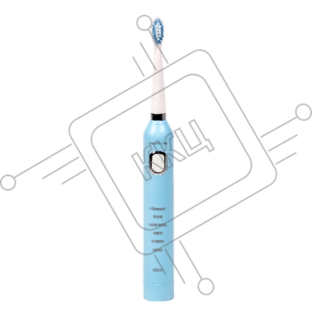 Зубная щетка GALAXY LINE GL4980, голубой, электрическая, время непрерывной работы до 1,5 ч, 6 режимов работы, таймер завершения чистки, таймер смены области чистки, сменная насадка-щетка, средняя жесткость щетины, защитный колпачок USB-кабель