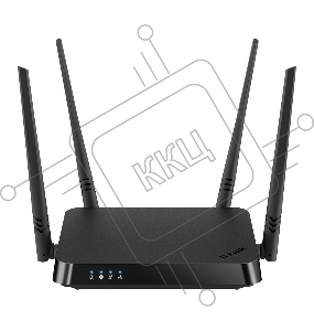 Роутер D-Link DIR-822/RU/E1A, Wireless AC1200 Dual-Band Router with 1 10/100Base-TX WAN port and 4 10/100Base-TX LAN ports.802.11b/g/n compatible, 802.11AC up to 866Mbps,1 10/100Base-TX WAN port, 4 10/100B