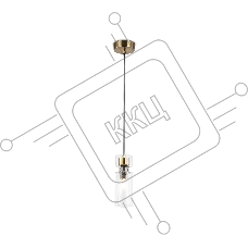 Светильник Ambrella light LH56111 BK/BS/CL черный/латунь/прозрачный E14 max 40W D65*1500