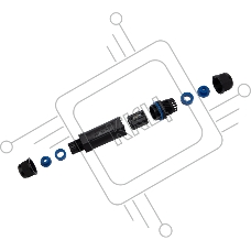 Кабельный коннектор I-образный (3PIN 0,5-2,5мм2) IP68 REXANT