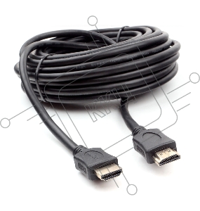 Кабель HDMI Cablexpert CC-HDMI4L-10M, 10м, v2.0, 19M/19M, серия Light, черный, позол.разъемы, экран, пакет