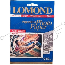 Фотобумага LOMOND 1106102 Одностороняя Суперглянцевая ярко-белая, 270г/м2, A6 (10х15 см), 20 листов, 5760dpi (Super Glossy Bright) микропористая фотобумага для струйной печати