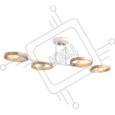 Светильник Ambrella light TR8247/4 WH/LWD белый/светлое дерево E27/4 max 40W 840*360*220