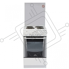 Плита электрическая De Luxe 506004.00Э (кр) белый, конфорок 4 шт, духовка 60 л, 50 см x 85 см x 60 см
