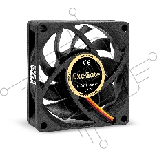 Вентилятор для корпуса ExeGate EX07015S3P черный, 70 мм, 3000 об/мин, 27 дБ, 3 pin