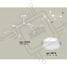 Светильник Ambrella light XB9055150/6 SWH белый песок GX53 (C9055, N8112)