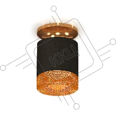 Светильник Ambrella Light XS7402103 SBK/PYG/CF черный песок/золото желтое полированное/кофе MR16 GU5.3 (N7929, C7402, N7195)
