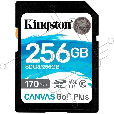 Карта памяти Kingston 256GB SDXC Canvas Go Plus 170R C10 UHS-I U3 V30 EAN: 740617301519