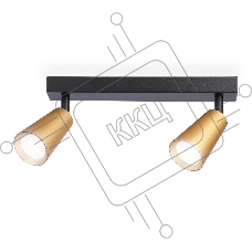 Накладной поворотный спот Ambrella light TA13146/2 BK/GD черный/золото GU10/2 max 12W 295*60*130