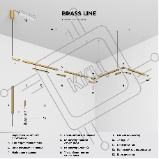 Трековый светильник Brass Line 24W 3000K (латунь) 85527/01