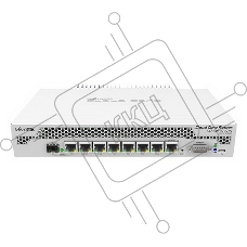 Маршрутизатор Mikrotik CCR1009-7G-1C-PC with Tilera Tile-Gx9 CPU (9-cores, 1Ghz per core), 1GB RAM, 7xGbit LAN, 1x Combo port (1xGbit LAN or SFP), RouterOS L6, passive cooling desktop enclosure, rackmount ears, PSU