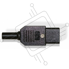 Разъем IEC 60320 C13 220В 10A на кабель (плоские контакты внутри разъема), прямой Hyperline