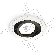 Комплект встраиваемого поворотного светильника Ambrella light XC7621081 SWH/PBK белый песок/черный полированный MR16 GU5.3 (C7621, N7002)