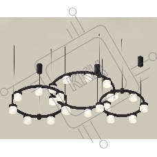 Светильник Ambrella light XR92092210/22 SBK/FR черный песок/белый матовый GX53 (A9209, C9242, C9238, C9232, N8402)