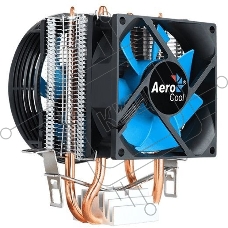 Кулер для процессора AeroCool / Formula Verkho 2 Dual серебристый, 90 мм, алюминий/медь, 2000 об/мин, 25 дБ, 4 pin, 120 Вт, 135 мм
