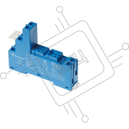 Розетка для реле 40.51 40.52 40.61 44.52 44.62 винт. клеммы с метал. клипсой FINDER 9505SMA