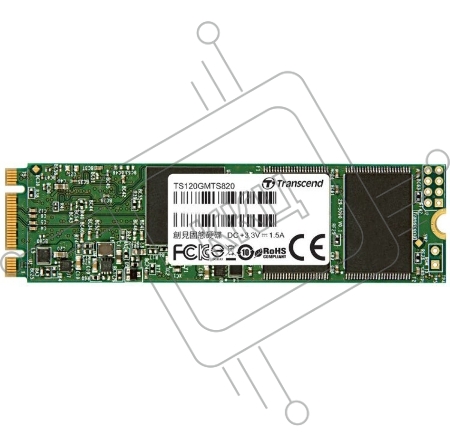 Твердотельный диск 120GB Transcend MTS820, 3D NAND, M.2, SATA III[R/W - 560/500 MB/s]