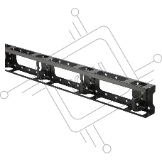 Монтажное оборудование Hyperline CMV-42U-ML Металлический вертикальный кабельный организатор с крышкой 42U, для шкафов TTC, TSC шириной 800 мм, черный (RAL 9004) ( 1 шт)