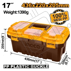 Инструментальный ящик Ingco PBX1701 Размер : 436мм220мм205мм,Материал: PP, вес: 1390g,Max нагр : 15Кг
