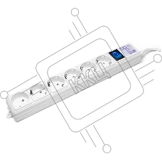 Фильтр-удлинитель PowerCube (SPG(5+1)-16B-3M) 6 розеток, 3м,16А/3,5кВт, белый