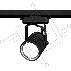Трековый однофазный светильник со сменной лампой Ambrella light GL5102 BK черный GU10 max 12W