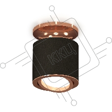 Светильник Ambrella Light XS7402120 SBK/PPG черный песок/золото розовое полированное MR16 GU5.3 (N7930, C7402, N7005)