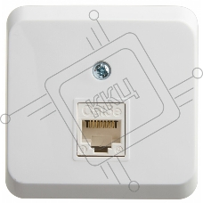 Розетка О/У компьютерная RJ45 ЭТЮД О/У белый кат.5E KOMA-001B Schneider Electric