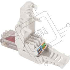 Коннектор Lanmaster LAN-TMP-U6-WH полев.RJ45 кат.6 UTP бел.